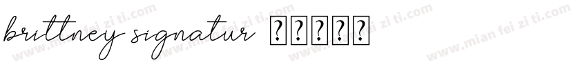 brittney signatur字体转换